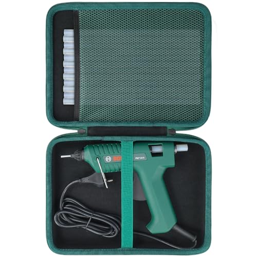 Aenllosi (Solo Custodia) Custodia Dura di Stoccaggio Compatibile con Bosch Home and Garden 603264503 Pkp 18-E, Borsa per Pistole a Colla Caldo，Stick Colla a Caldo Organizzatore, Nero