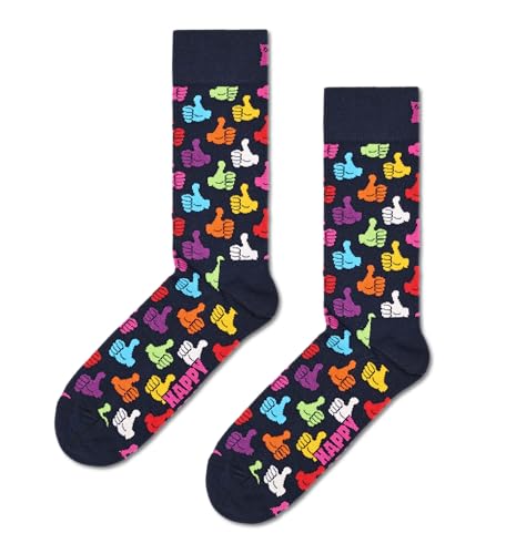Happy Socks lustige Thumbs Up Socken – farbenfrohe Baumwollsocken für Männer und Frauen
