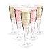 TENYASEN 30 Pack Clear Plastic Champagne Flutes 5oz – Shatterproof Disposable Wine Cups for Wedding, Party, Birthday, Toasting, Bridal Shower, Mimosa – Elegant & Easy Cleanup
