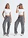AUTOMET Womens Sweatpants Wide Leg Cargo Pants Fall Fashion Outfits Sweats Baggy Winter Clothes Streetwear Joggers Darkgrey XL