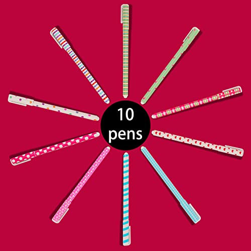 Set de 10 bolígrafos de gel multicolor 0.5mm punta fina miniatura 3