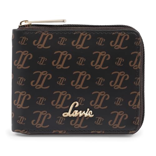 Image of Lavie Women's Sacy Monogram LL Print Small Zip around Wallet | Ladies Purse Handbags