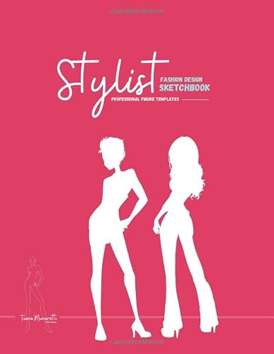 Fashion Design Sketchbook: 200 Large Female Fashion Figures Templates, Professional Fashion Sketchbook for Designers, Perfect for Fashion Students to ... I Set of 8 poses I Trendy Fuchsia Collection