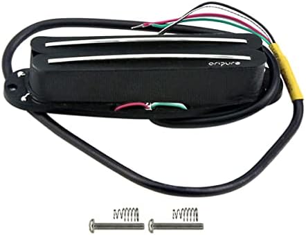 OriPure Hot Rail Pickups Alnico5 Single-Coil-Sized Humbucker 13.6K Fit Fender Strat Squier Tele Electric Guitar, Black