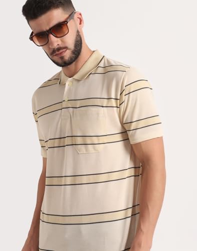 Image of INKKR Highflay Striped Men Regular Fit Polo Neck T-Shirt Combo