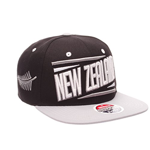 Zephyr Country Flag Soccer Victory Snapback Cap - Flat Bill, Adjustable Baseball Hat (New Zealand)
