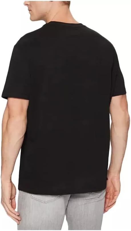 Armani Exchange Mens Large Logo Black and Gold Tee - Image 3