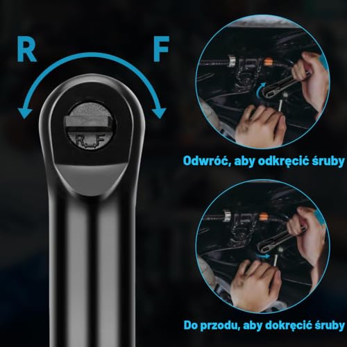 18 V akumulator bezprzewodowy klucz grzechotkowy zestaw elektrycznych kluczy grzechotkowych 3/8" z kostką 9, 10, 11, 12, 13, 14, 15, 17 mm, 600 obr./min, 100 N·m