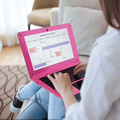 G-Anica Laptop Computer(10.1 Inch), Quad Core Powered By Android 12.0, Netbook Computer With Wifi, Webcam And Bluetooth, Mini Laptop With Bag, Mouse, And Mouse Pad For Kids And Adults（Pink） #TOP5