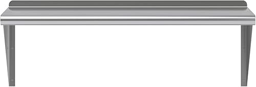 Miniatura 4 de AmGood Estantería de pared de acero inoxidable  Certificado NSF  Estantería metálica para electrodomésticos y equipos  Cocina, Restaurante, Garaje,