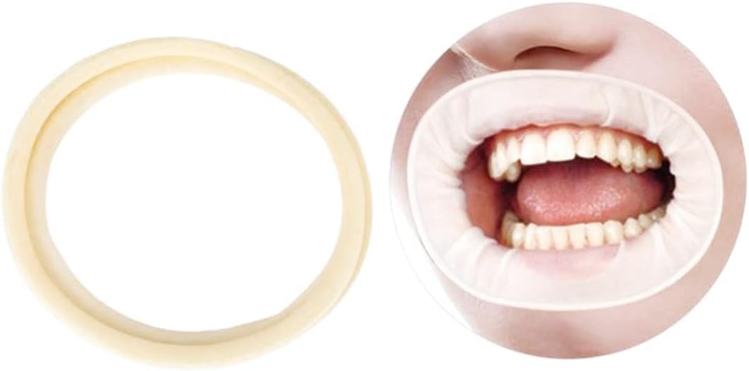 US White Lot de 10 ouvre-bouche jetables en forme de O en caoutchouc pour écarteur de bouche