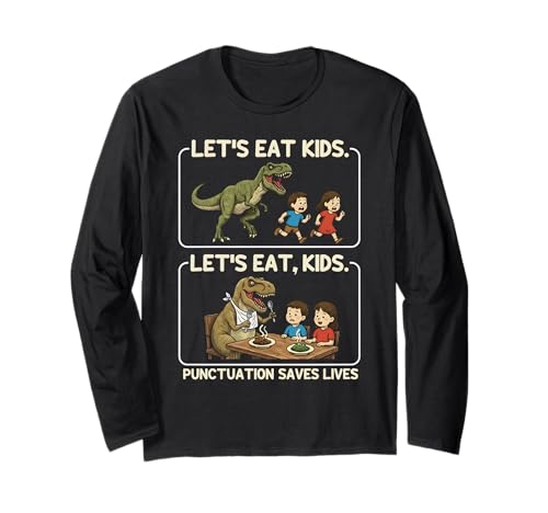 Let's Eat Kids Punctuation Saves Lives Funny Grammar Teacher ����T�V���c