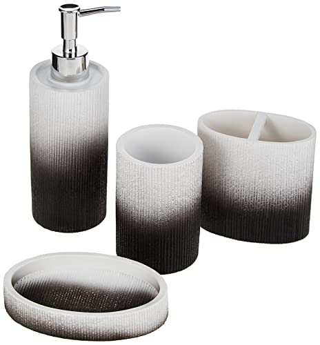 Sweet Home Collection Bathroom Accessories Collection Unique Decorative Beautiful Designs Bath Décor, 4 Piece Set, Urbana Sweet Home Collection Bathroom Accessories Collection Unique Decorative Beautiful Designs Bath Décor, 4 Piece Set, Urbana