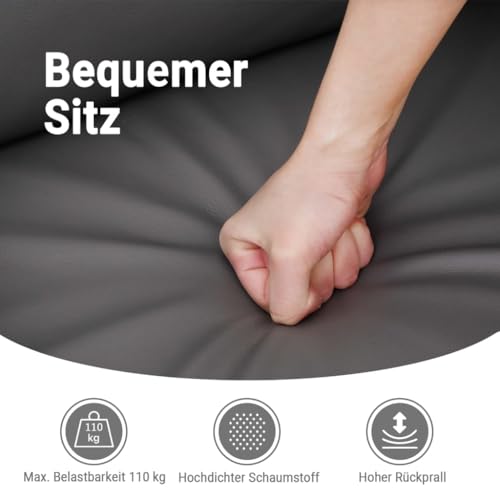 vidaXL Massagesessel, Sessel Verstellbare Rückenlehne Fußteil, Fernsehsessel Relaxsessel mit Liegefunktion, Liegesessel Polstersessel Ruhesessel, Weinrot Kunstleder – Bild 6