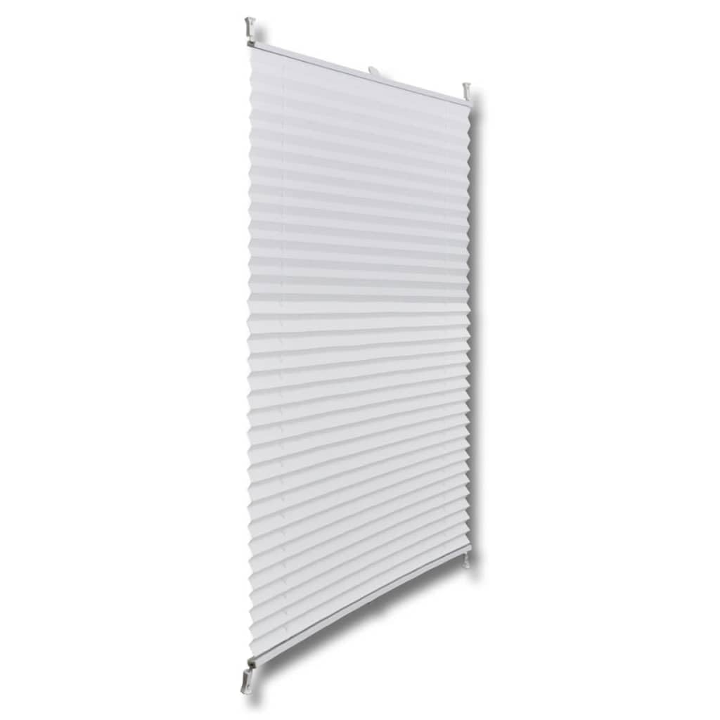 Domowa zewnętrzna roleta Plisse 90 x 150 cm biała roleta plisowana