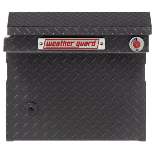 Image of Weather Guard Model 121-52-04 Saddle Truck Box, Aluminum, For Full Size Trucks, Low Profile, Textured Matte Black, 11.0 cu ft capacity