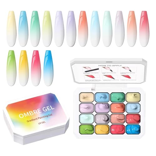 Kit de manicura de colores degradados para solucionar uñas sin brillo en casa