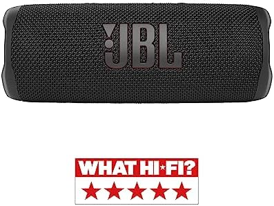Bild 1 - JBL Flip 6 Bluetooth Box in Schwarz – Wasserdichter, tragbarer Lautsprecher mit 2-Wege-Lautsprechersystem für kraftvollen Sound – Bis zu 12 Stunden kabellos Musik abspielen