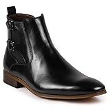 Metrocharm MC143 Chukka Monk Strap Ankle Dress Oxford Boot (12, Black)