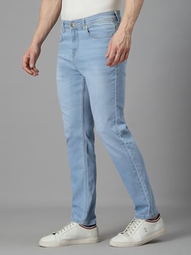 Image of Style Quotient Men Dark Blue Regular Fit Mid Rise Stretchable Jeans