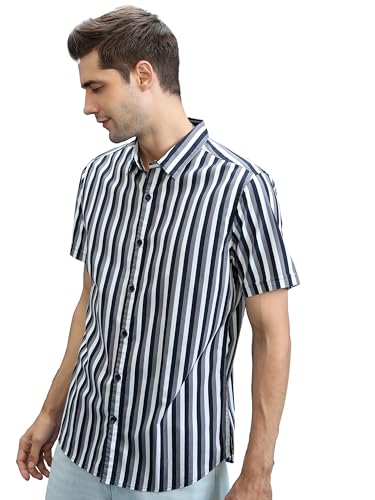 Image of Ketch Men Pure Cotton Loose Fit Half Sleeve Shirt