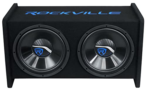 Rockville RV1212P Dual 12" 1200W Car Audio Subwoofers in Vented Enclosure, 4-Ohm, Clean Punchy Bass, 600W RMS Music Rating, Durable MDF Build, for Car Audio Systems - Image 6
