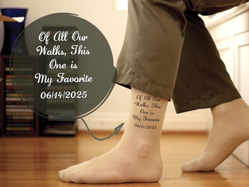 Father of the Bride Socks - Of All Our Walks, This One Is My Favorite. Personalized Dress Socks with Wedding Date2