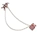 FEE-ZC Vigne Cardigan de noël Clip Couronne Canne de Bonbon décoration Pull col Clip Cadeau de noël pour Les Femmes Filles