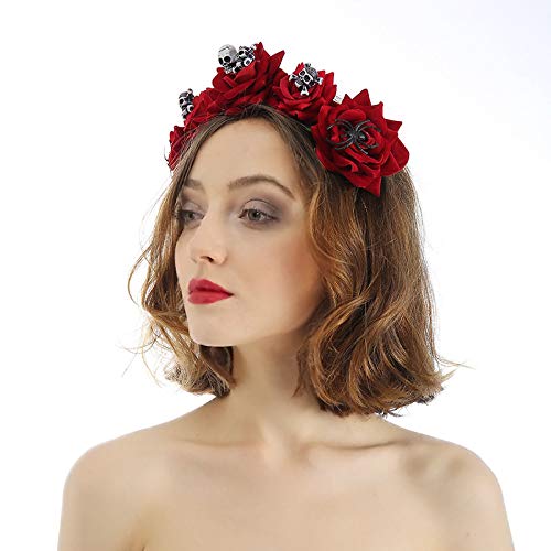 Corona di rose rosse in stile gotico per