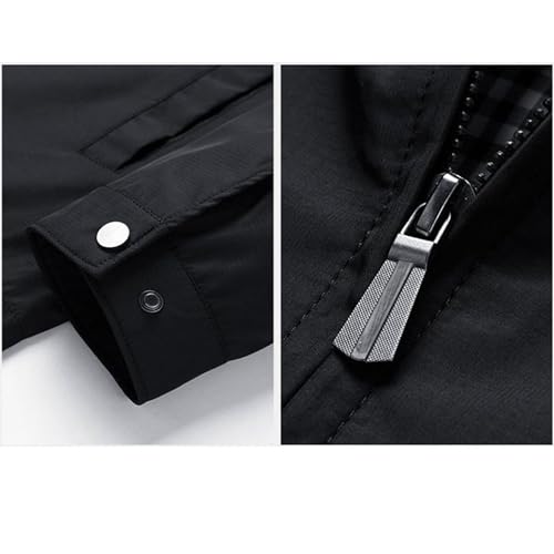 JEKE-DG Men's Lapel Full Zip Business Jacket Lightweight Solid Rugular Fit Jackets Casual Basic Spring Fall Jacket Coat4
