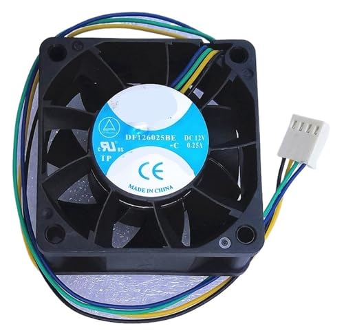 Ventilador 60mm DC 12V DF126025BE con doble rodamiento de bolas para refrigeración de cajas