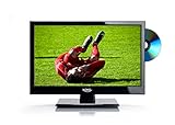 15,6“ (40 cm) HD Fernseher, 16:9 Seitenverhältnis, 1366 x 768 Pixel, LED Hintergrundbeleuchtung für niedrigen Verbrauch, PVR Ready & Timeshift, integrierter DVD Player