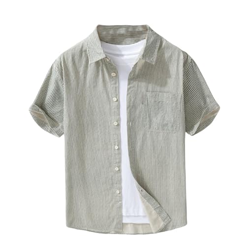 Chemise d'été homme à manches courtes confortable et respirante