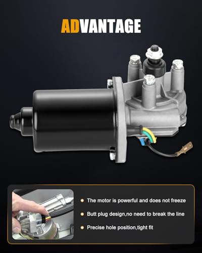 Image of ROADFAR Front Windshield Wiper Motor Compatible with 1998-2001 for Dodge for Ram 1500 Replace 85-3024,AA1853024,PPWPM3024,WPM3024,55076549AH 601-303 620-00826 4 Pin