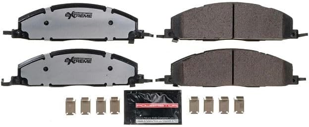 PowerStop Z36 Truck & Tow Brake Pad Set Rear Z36-1400 | Dodge Ram 2500, Dodge Ram 3500, Ram 3500 Carbon Fiber Ceramic Brake Pads + Installation Hardware
