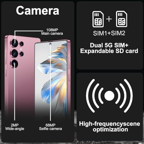 Image of BXV I25 Ultra 16+512GB Smartphone - 7000mAh Battery, 6.99-inch Display, Built-in Pen, Android 14, Snapdragon 8 Gen3, 68MP+108MP Camera Outperform Competitors in Speed & Power (Rose)