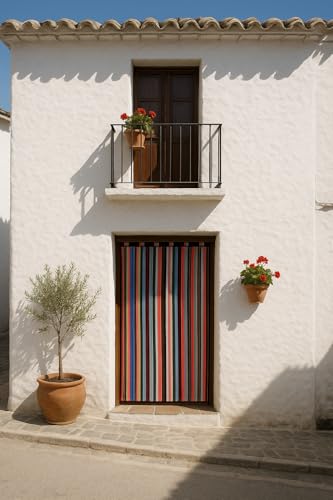 Miniatura 4 de Milica Cortina Alpujarreña Jacquard Rústica 140x260 Cm Solo Cortina Estilo Tradicional Español Para Puerta Y Ventana Exterior E Interior Alta Resistencia Y Fácil Instalación Modelo Jarapa