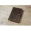 Personalized leather portfolio folio for Full Focus Planner, customized Full Focus Planner leather cover case - NFFA505C