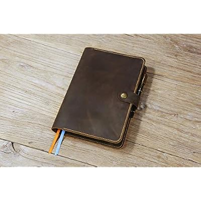 Personalized leather portfolio folio for Full Focus Planner, customized Full Focus Planner leather cover case - NFFA505C