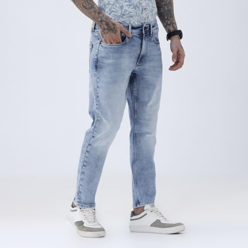 Image of BASICS Cotton Stretch Men's Jeans | Smart Casual Denim | Ultra-flexible stretch cotton denim. Modern style. Durable, breathable & built for all-day travel comfort.