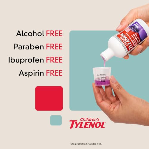 Image of Children's Tylenol Liquid Oral Suspension, Acetaminophen, Grape, 4 fl. oz