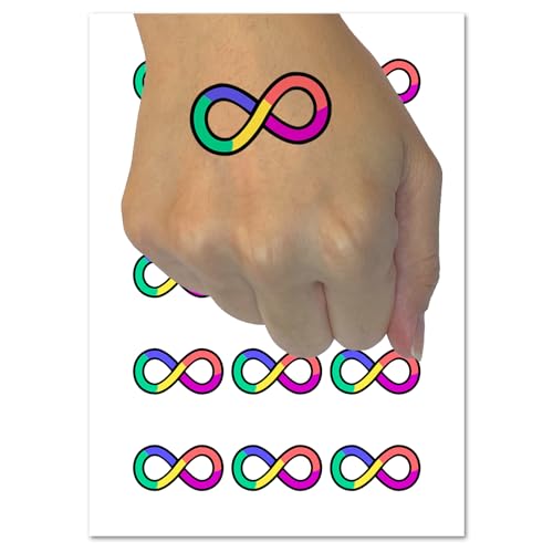 Infinity Symbol Solid Temporary Tattoo Water Resistant Fake Body Art