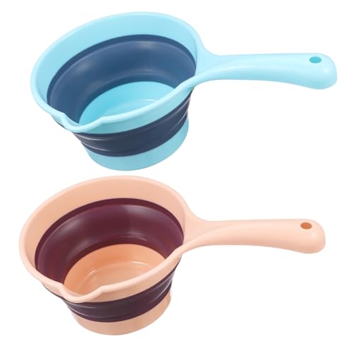 Cabilock 2Pcs Water Ladle Ergonomic Kitchen and Garden Water Scoop for Easy Serving and Plant Care Collapsible Design for Convenient Storage and Use