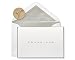Papyrus Silver Border Thank You Boxed Blank Note Cards, 16-Count