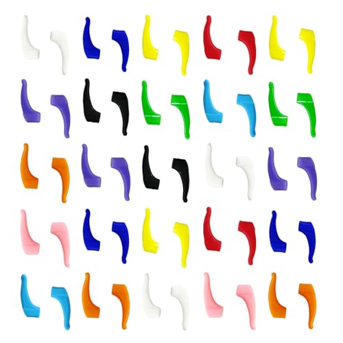 25 Paar Gläserbeinabdeckungen, Silikon-Anti-Rutsch-Abdeckungen, Brillenfixzubehör, Brillenzubehör, Elastische Und Bequeme Brillenbeinabdeckungen.