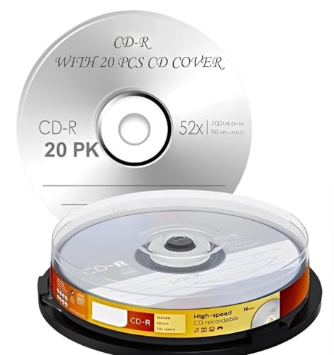 Image of Premium Brand Blank CD-R 52X 700 MB (80 Minutes Professional Recordable Compact CD-R Disk ) (Pack of 20 Disk)
