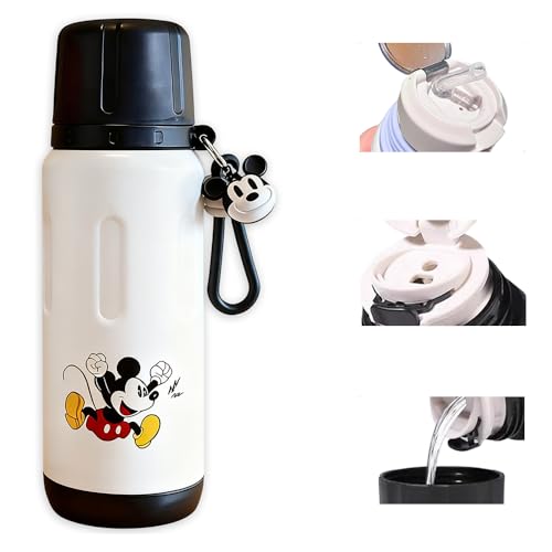 水筒 子供 600ml 真空断熱 漏れ防止 大容量 軽量 ストロー 直飲み ストラップ付き 子供用コップ 一杯三飲 316ステンレススチール 保温保冷 魔法瓶 コップ飲み スポーツボトル 保温カップ 小学生 女の子 男の子 可愛い 子ども 幼稚園 キッズ