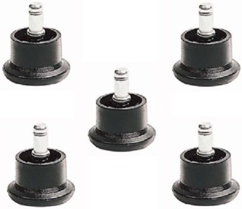 5 X Office Chair Glider/Glide/Castors Black from Bimi