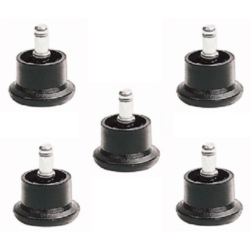 5 X Office Chair Glider/Glide/Castors Black from Bimi