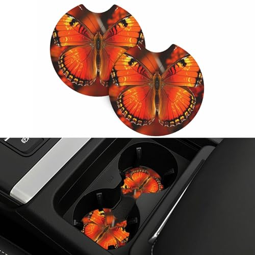 Portavasos para coche de goma negra, set 2 piezas miniatura 5